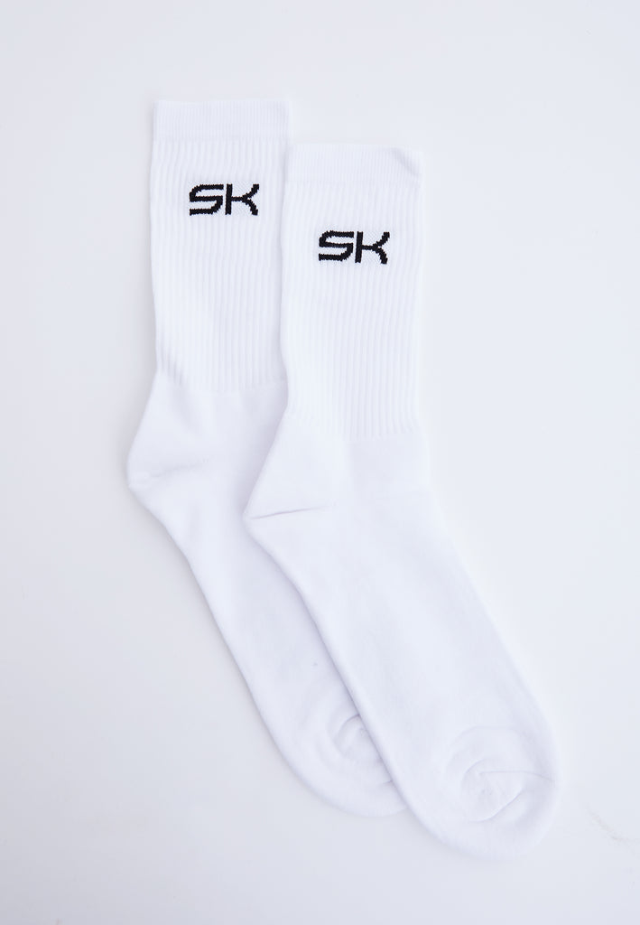 Unisex und Gender Lange Tennissocken, weiß von SPORTKIND