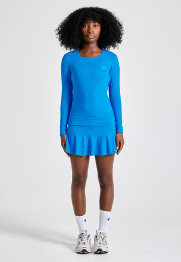 Mädchen & Damen Tennis Longsleeve Shirt, cyan blau von SPORTKIND