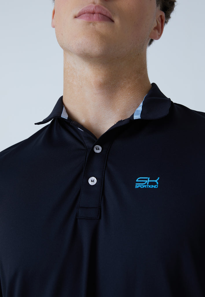 Jungen & Herren und Gender Tennis Poloshirt Langarm Herren & Jungen, schwarz von SPORTKIND