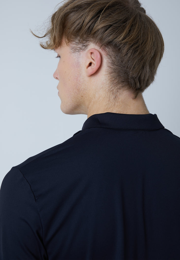 Jungen & Herren und Gender Tennis Poloshirt Langarm Herren & Jungen, schwarz von SPORTKIND