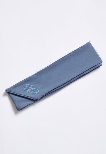 Unisex Tennis Stirnband / Schweissband, grau blau von SPORTKIND