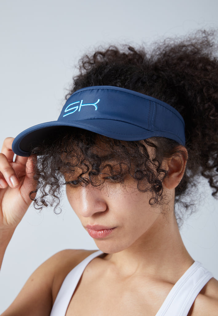 Unisex und Gender Tennis Sun Visor, navy blau von SPORTKIND
