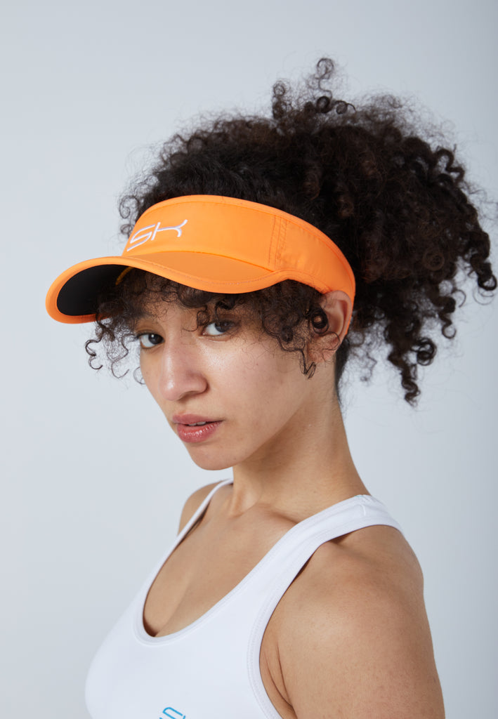 Unisex und Gender Tennis Sun Visor, orange von SPORTKIND