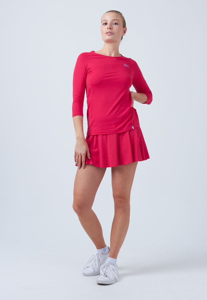 Mädchen & Damen und Gender Tennis 3/4-Longsleeve Shirt, pink von SPORTKIND