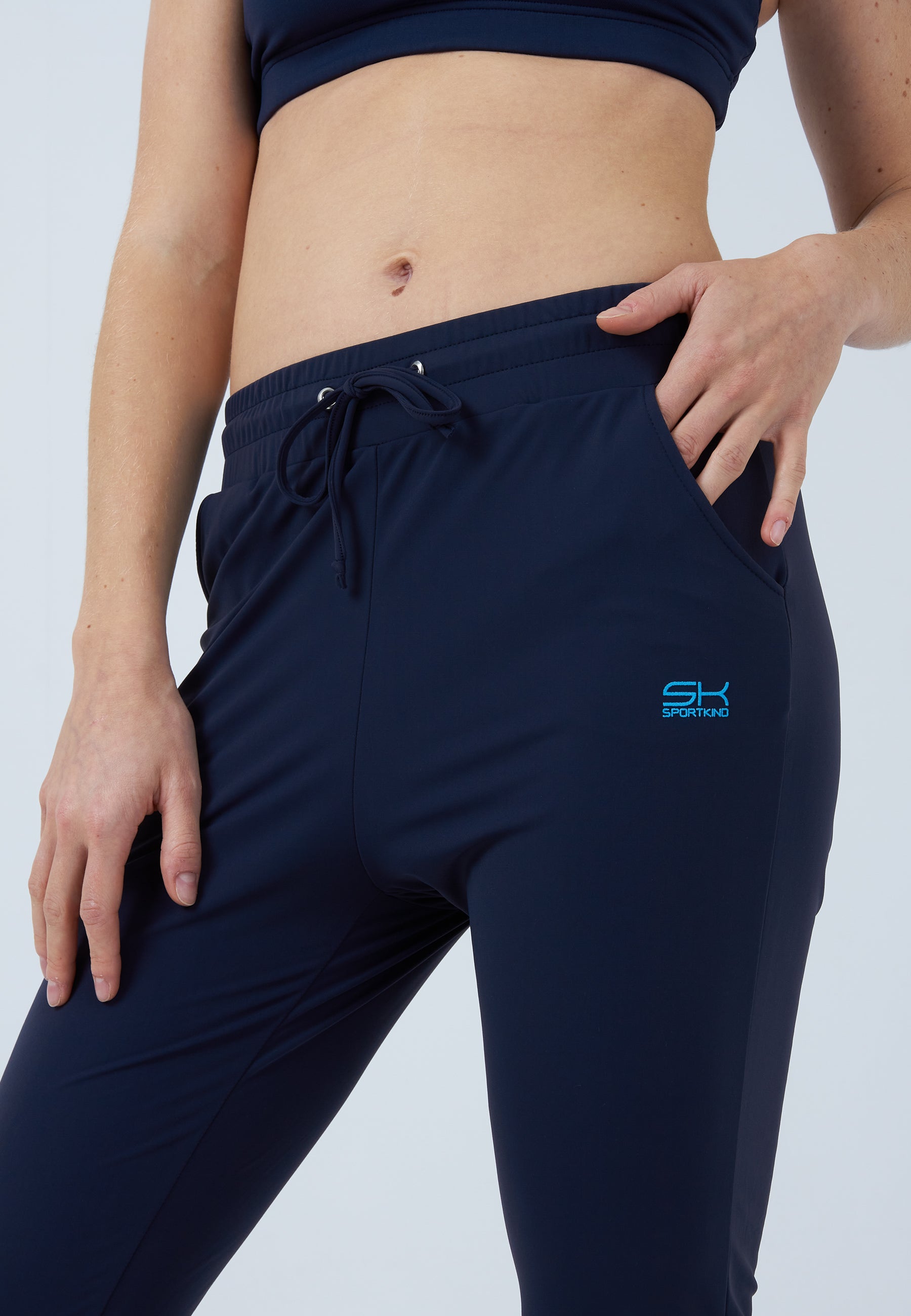 Capri Legging Pantalon Legging Sport Poche Portable Tennis 3/4