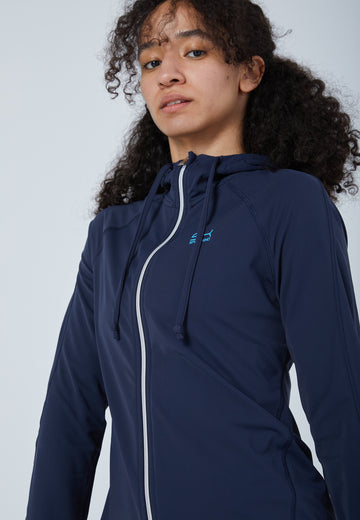 Mädchen & Damen und Gender Tennis Joggingjacke mit Kapuze, navy blau von SPORTKIND