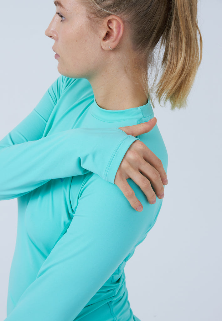 Mädchen & Damen und Gender Tennis Langarmshirt High-Neck Damen & Mädchen, mint von SPORTKIND