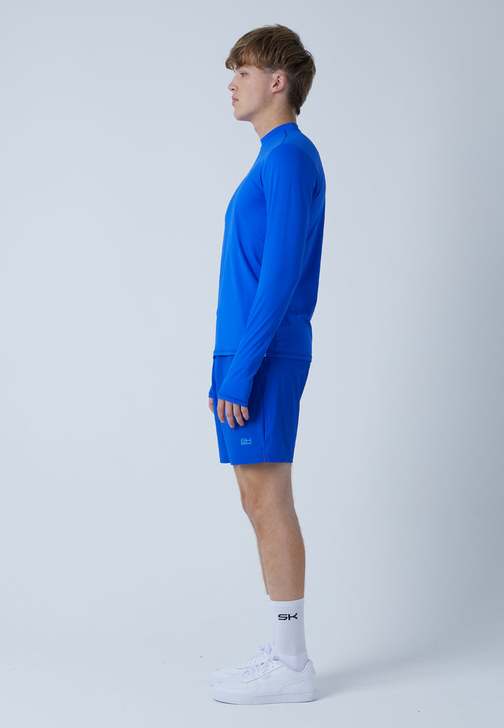 Jungen & Herren und Gender Tennis Langarmshirt High-Neck Herren & Jungen, kobaltblau von SPORTKIND