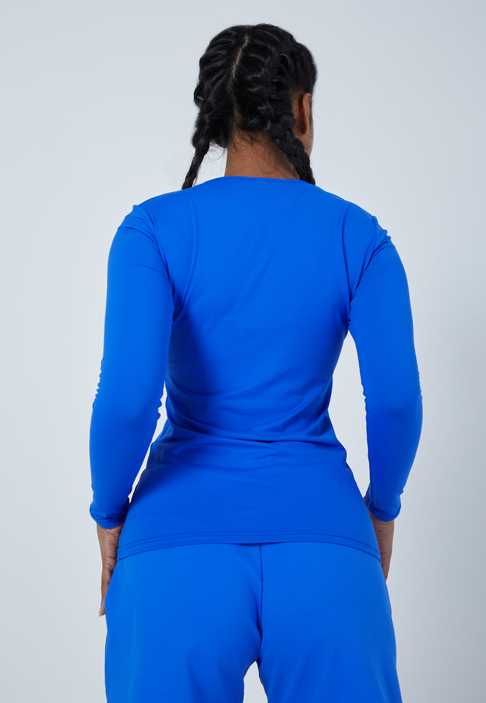 Mädchen & Damen und Gender Tennis Longsleeve Shirt, kobaltblau von SPORTKIND