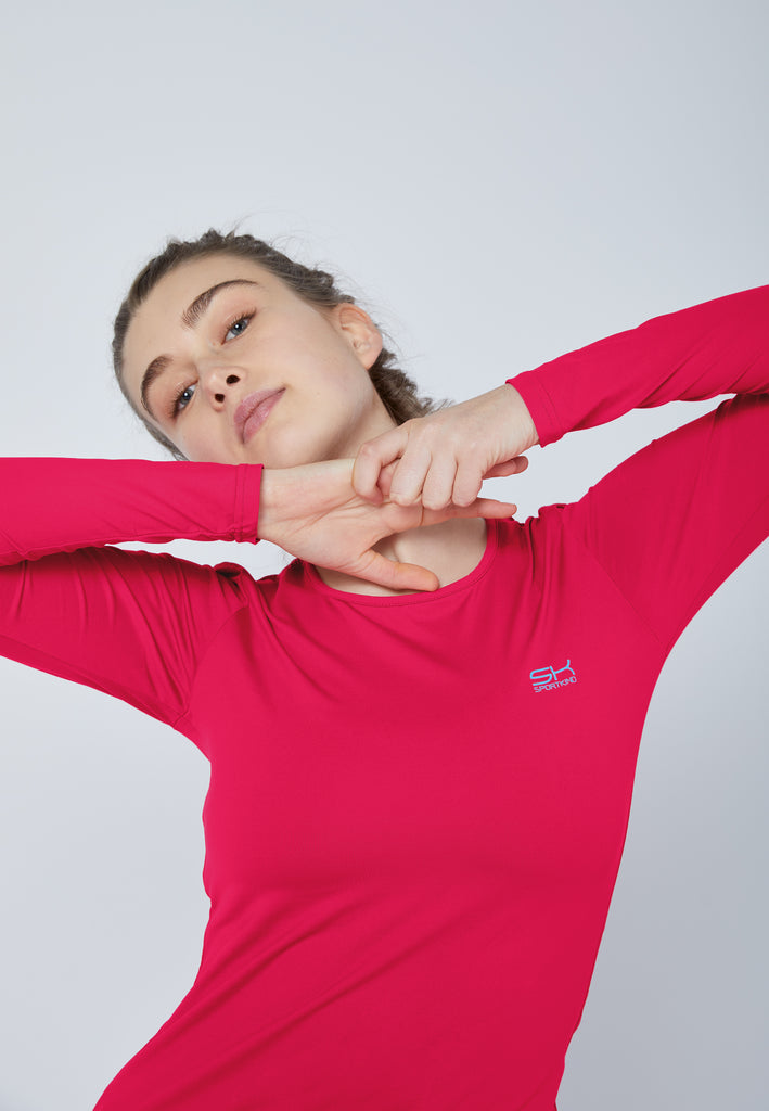 Mädchen & Damen und Gender Tennis Longsleeve Shirt, pink von SPORTKIND