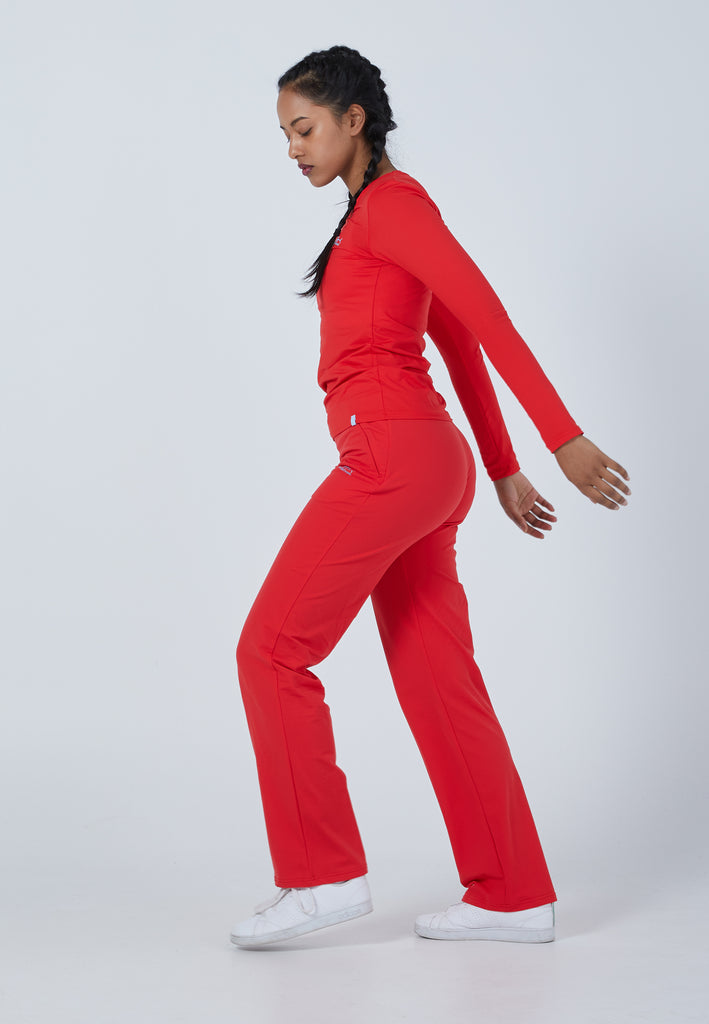 Mädchen & Damen und Gender Tennis Longsleeve Shirt, rot von SPORTKIND