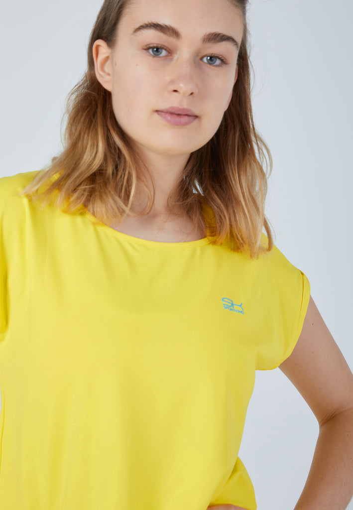 Mädchen & Damen und Gender Tennis Loose Fit Shirt, gelb von SPORTKIND