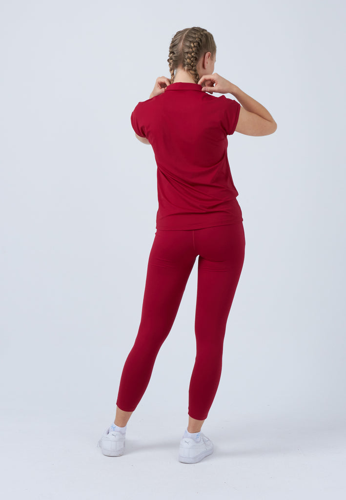 Mädchen & Damen und Gender Tennis Polo Shirt Loose-Fit, bordeaux rot von SPORTKIND