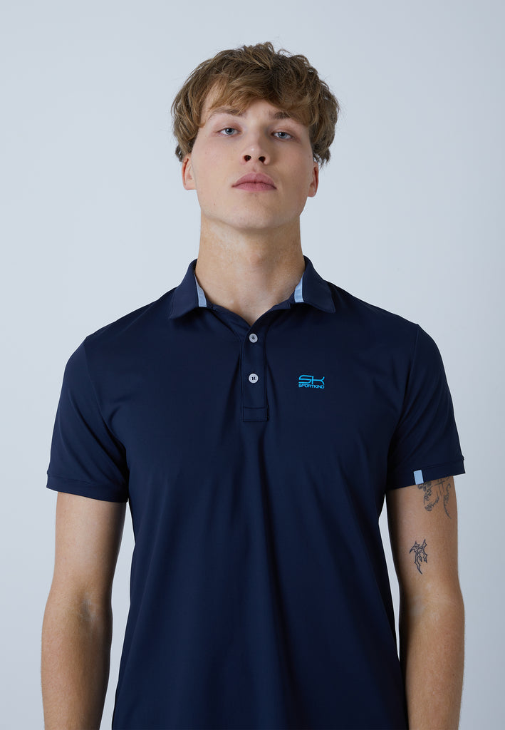 Jungen & Herren und Gender Tennis Poloshirt Herren & Jungen, navy blau von SPORTKIND