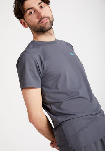 Jungen & Herren und Gender Tennis T-Shirt Rundhals, grau von SPORTKIND