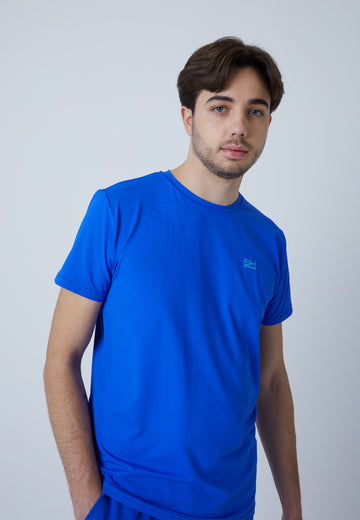 Jungen & Herren und Gender Tennis T-Shirt Rundhals, kobaltblau von SPORTKIND
