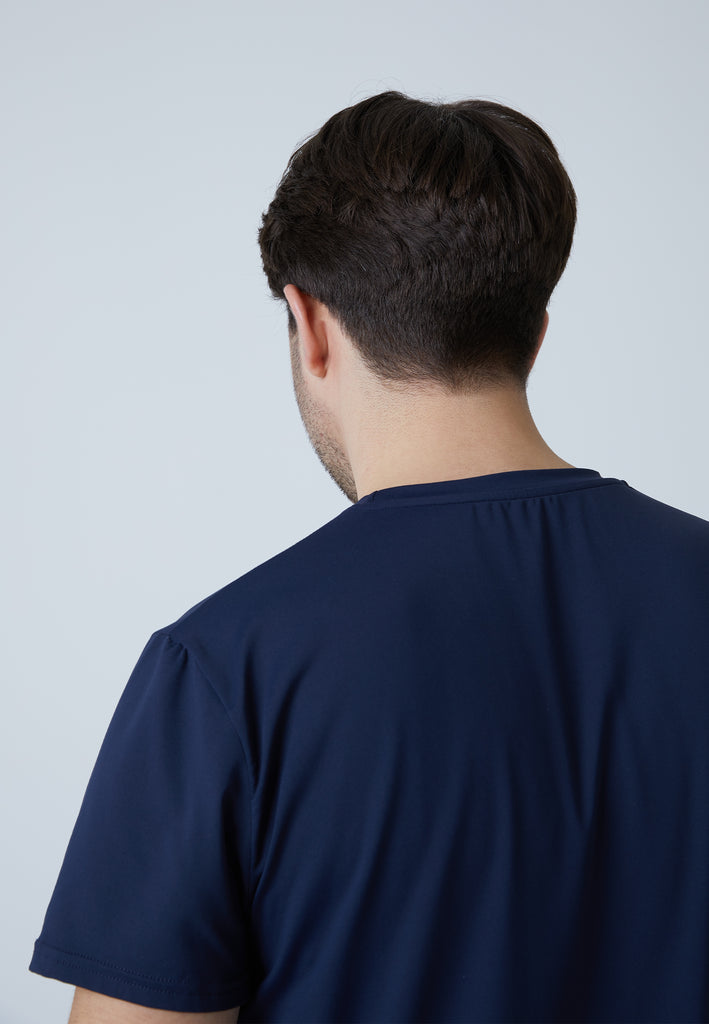 Jungen & Herren und Gender Tennis T-Shirt Rundhals, navy blau von SPORTKIND