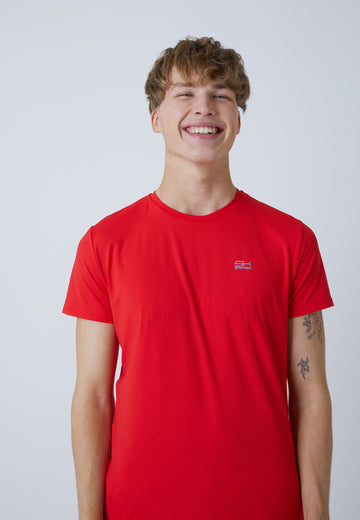 Jungen & Herren und Gender Tennis T-Shirt Rundhals, rot von SPORTKIND