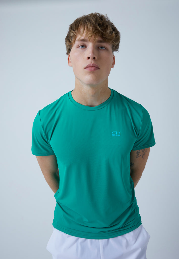 Jungen & Herren und Gender Tennis T-Shirt Rundhals, smaragd grün von SPORTKIND