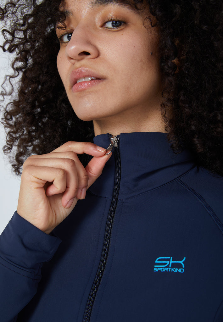 Mädchen & Damen und Gender Tennis Trainingsjacke, navy blau von SPORTKIND